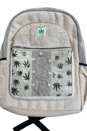kalinathhandicraft hemp leaf backpack
